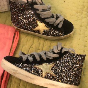 Golden Goose Glitter High Top Tennis Shoe